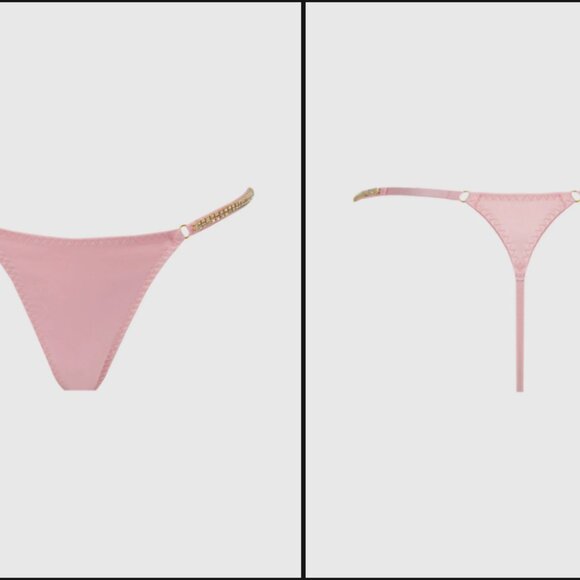 Juicy X Frederick's Satin & Rhinestone G-String - Picture 8 of 8